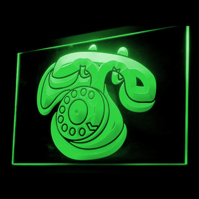 120061 Telephone Home Decor Shop Store Open Home Decor Open Display illuminated Night Light Neon Sign 16 Color By Remote
