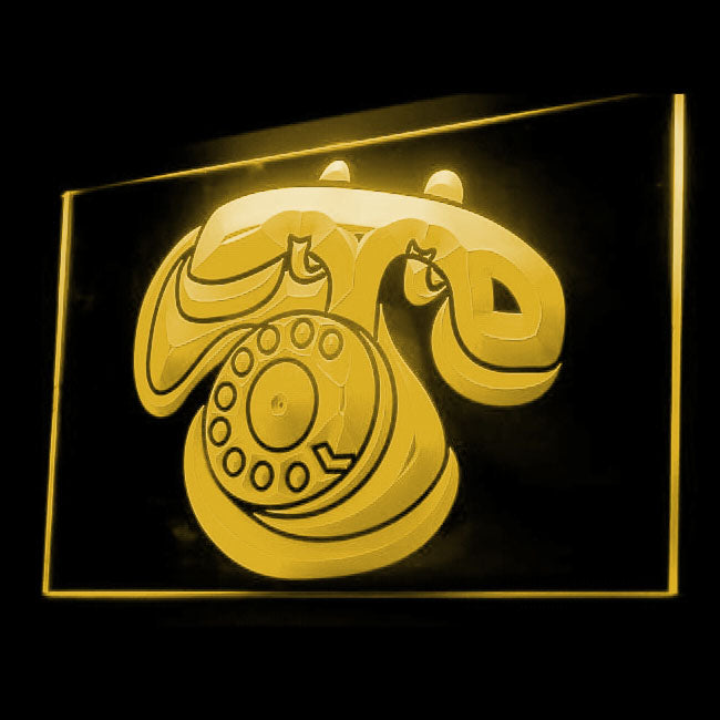 120061 Telephone Home Decor Shop Store Open Home Decor Open Display illuminated Night Light Neon Sign 16 Color By Remote