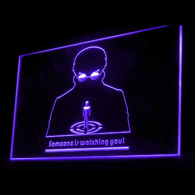 120099 Someone Watching You Warning Stealing Home Decor Open Display illuminated Night Light Neon Sign 16 Color By Remote