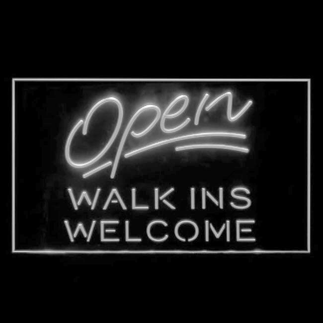 120151 Walk-Ins Welcome Shop Store Salon Open Home Decor Open Display illuminated Night Light Neon Sign 16 Color By Remote