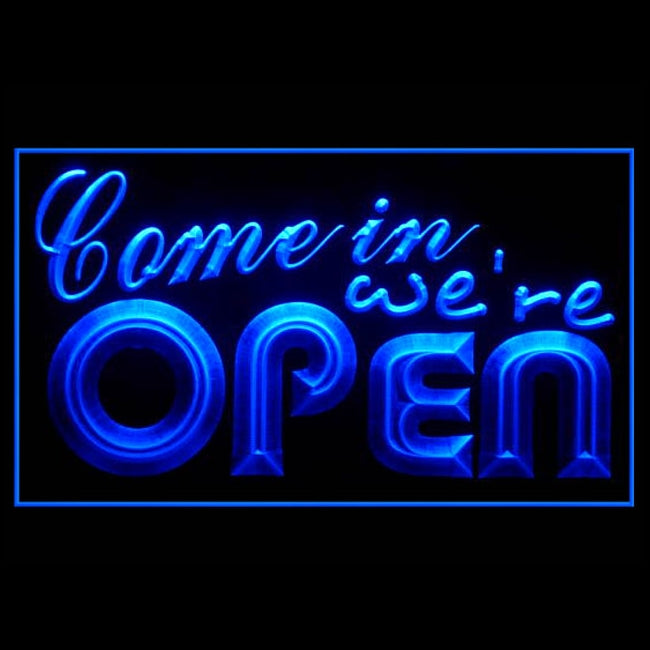120172 Come In We're Open Shop Store Salon Cafe Home Decor Open Display illuminated Night Light Neon Sign 16 Color By Remote