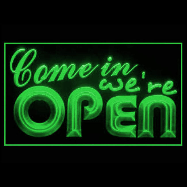 120172 Come In We're Open Shop Store Salon Cafe Home Decor Open Display illuminated Night Light Neon Sign 16 Color By Remote