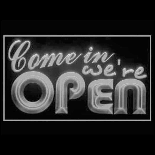 120172 Come In We're Open Shop Store Salon Cafe Home Decor Open Display illuminated Night Light Neon Sign 16 Color By Remote