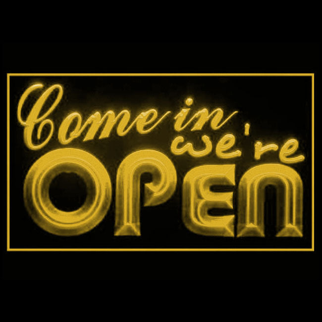 120172 Come In We're Open Shop Store Salon Cafe Home Decor Open Display illuminated Night Light Neon Sign 16 Color By Remote