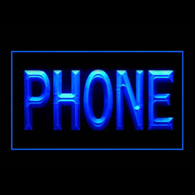 120179 Phone Home Decor Open Display illuminated Night Light Neon Sign 16 Color By Remote