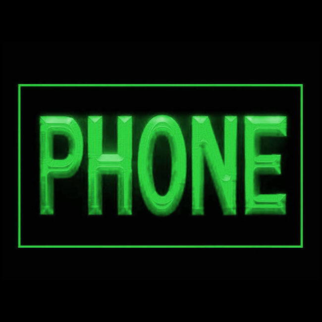 120179 Phone Home Decor Open Display illuminated Night Light Neon Sign 16 Color By Remote