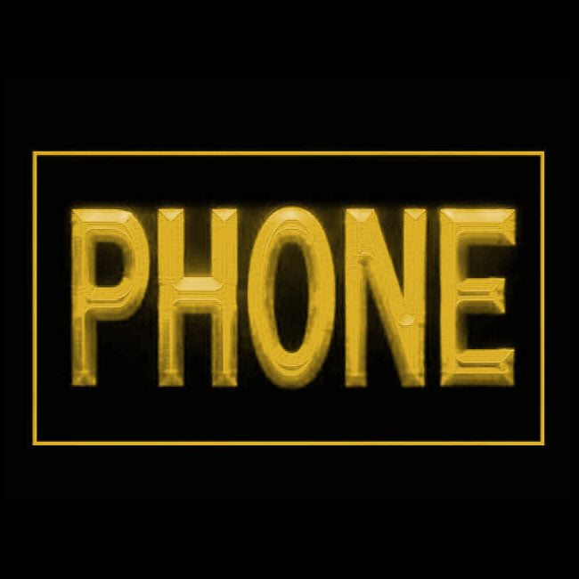 120179 Phone Home Decor Open Display illuminated Night Light Neon Sign 16 Color By Remote