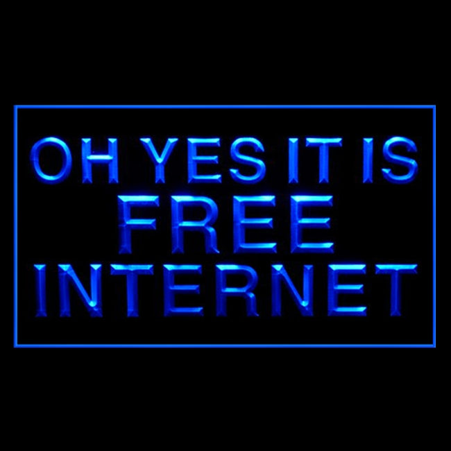 120189 It is Free Internet Cafe Store Home Decor Open Display illuminated Night Light Neon Sign 16 Color By Remote
