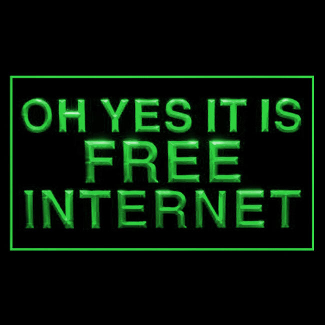 120189 It is Free Internet Cafe Store Home Decor Open Display illuminated Night Light Neon Sign 16 Color By Remote