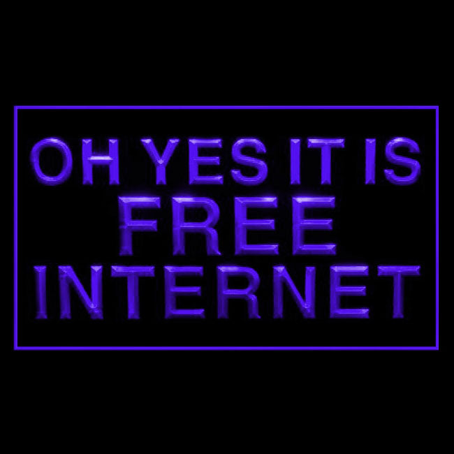 120189 It is Free Internet Cafe Store Home Decor Open Display illuminated Night Light Neon Sign 16 Color By Remote