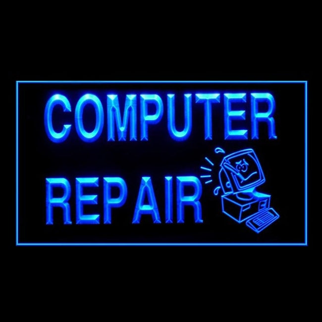 130003 Computer Repair Shop Store Center Home Decor Open Display illuminated Night Light Neon Sign 16 Color By Remote