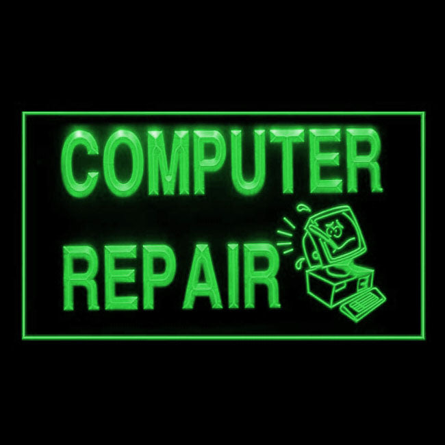 130003 Computer Repair Shop Store Center Home Decor Open Display illuminated Night Light Neon Sign 16 Color By Remote