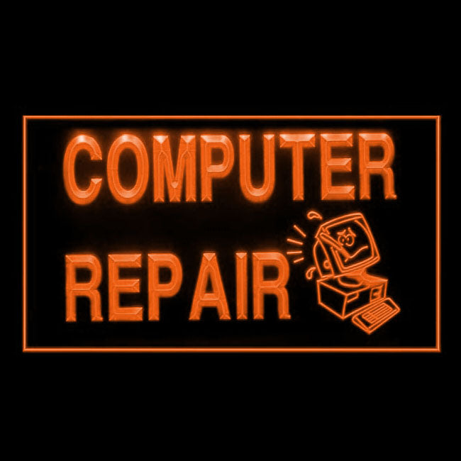 130003 Computer Repair Shop Store Center Home Decor Open Display illuminated Night Light Neon Sign 16 Color By Remote