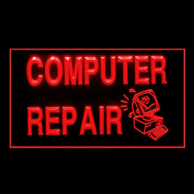 130003 Computer Repair Shop Store Center Home Decor Open Display illuminated Night Light Neon Sign 16 Color By Remote
