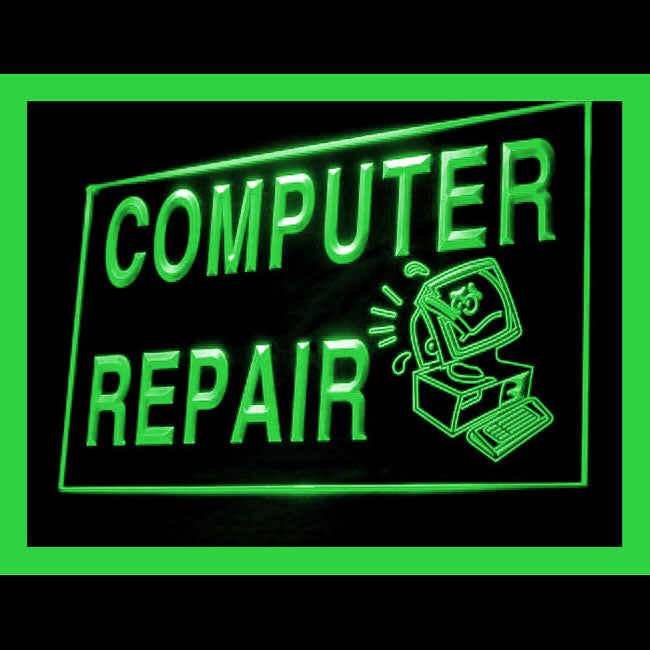 130025 Computer Repair Shop Store Center Home Decor Open Display illuminated Night Light Neon Sign 16 Color By Remote