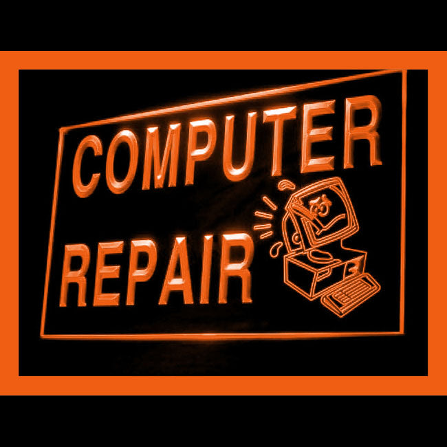 130025 Computer Repair Shop Store Center Home Decor Open Display illuminated Night Light Neon Sign 16 Color By Remote