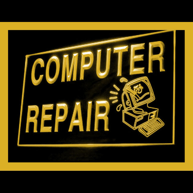 130025 Computer Repair Shop Store Center Home Decor Open Display illuminated Night Light Neon Sign 16 Color By Remote