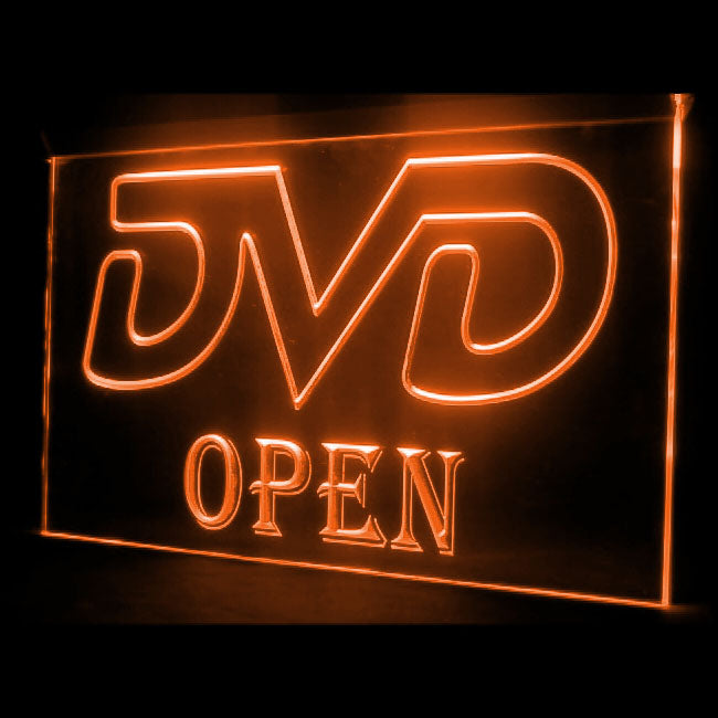 140007 DVD Open Disc Shop Video Movie CD Store Home Decor Open Display illuminated Night Light Neon Sign 16 Color By Remote