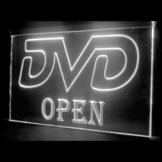 140007 DVD Open Disc Shop Video Movie CD Store Home Decor Open Display illuminated Night Light Neon Sign 16 Color By Remote