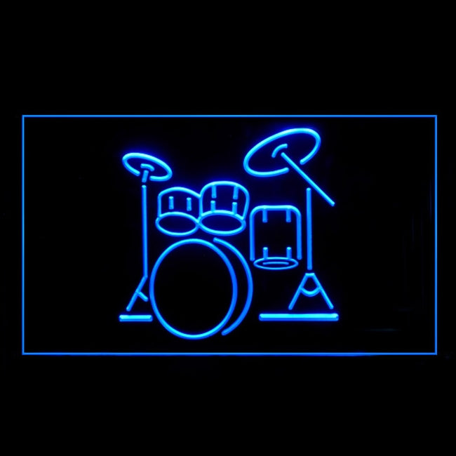 140008 Drum Music Band Room Shop Store Open Home Decor Open Display illuminated Night Light Neon Sign 16 Color By Remote