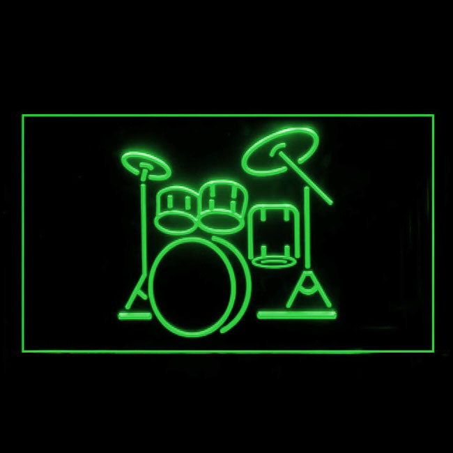 140008 Drum Music Band Room Shop Store Open Home Decor Open Display illuminated Night Light Neon Sign 16 Color By Remote