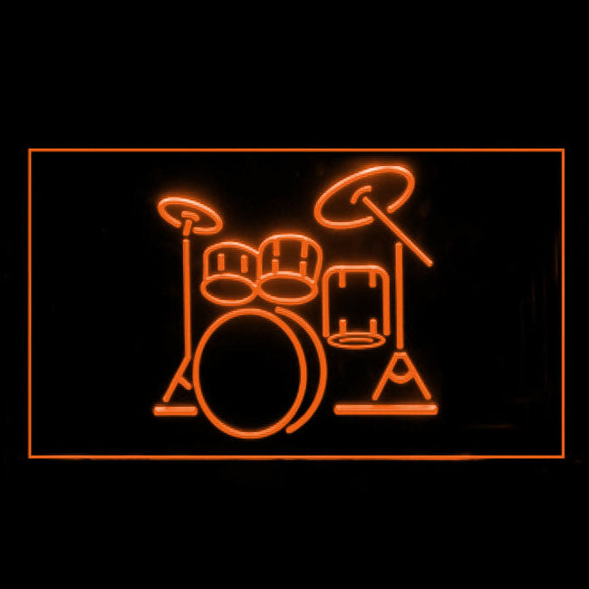 140008 Drum Music Band Room Shop Store Open Home Decor Open Display illuminated Night Light Neon Sign 16 Color By Remote