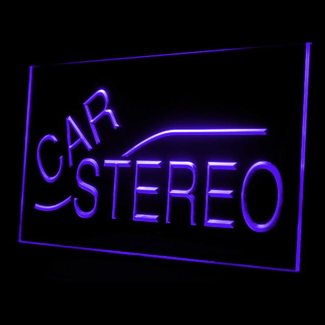 140013 Car Stereo Audio Sound Auto Shop Open Home Decor Open Display illuminated Night Light Neon Sign 16 Color By Remote