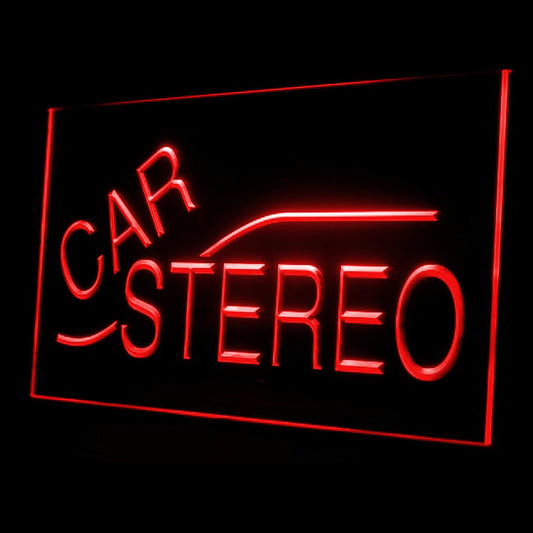 140013 Car Stereo Audio Sound Auto Shop Open Home Decor Open Display illuminated Night Light Neon Sign 16 Color By Remote