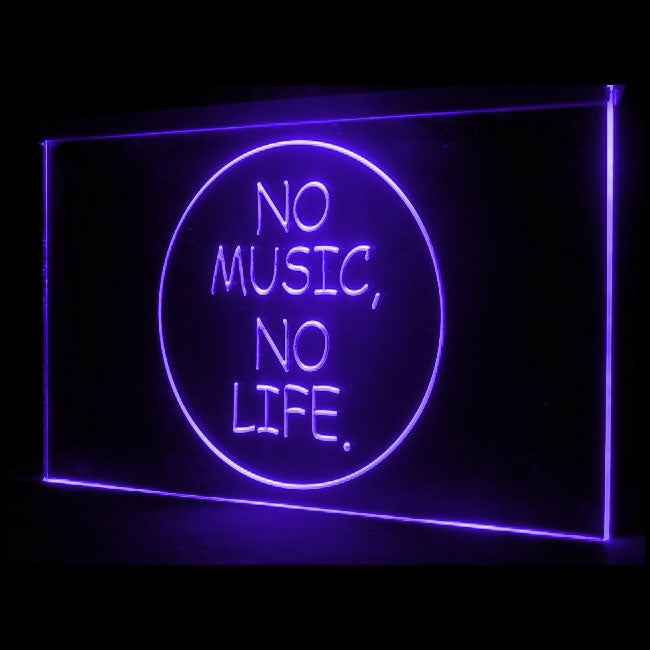 140019 No Music No Life Roll Rock Shop Store Open Home Decor Open Display illuminated Night Light Neon Sign 16 Color By Remote