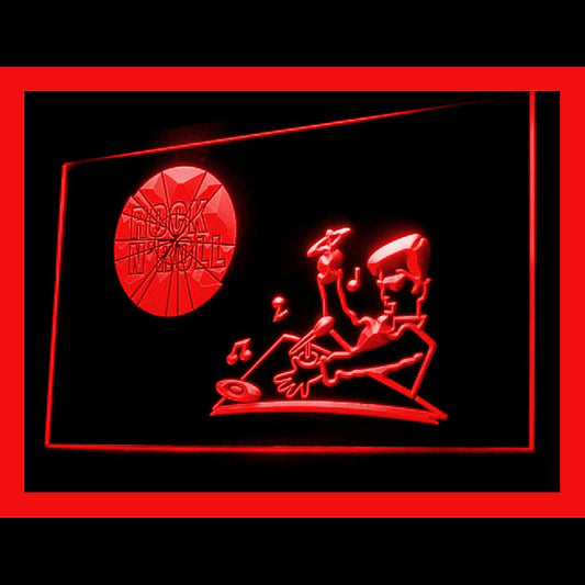140054 Disc Jockey DJ Music Room Home Decor Open Display illuminated Night Light Neon Sign 16 Color By Remote