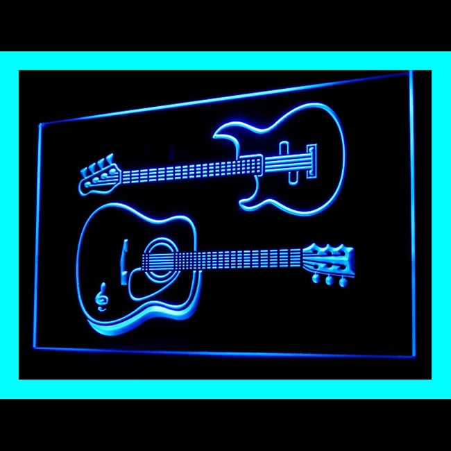 140057 Acoustic Guitar Music Shop Store Open Home Decor Open Display illuminated Night Light Neon Sign 16 Color By Remote