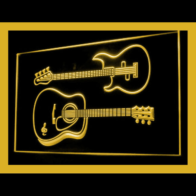 140057 Acoustic Guitar Music Shop Store Open Home Decor Open Display illuminated Night Light Neon Sign 16 Color By Remote