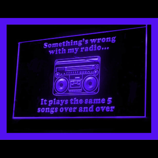 140063 Radio Play Same 5 Song Over Music Home Decor Open Display illuminated Night Light Neon Sign 16 Color By Remote