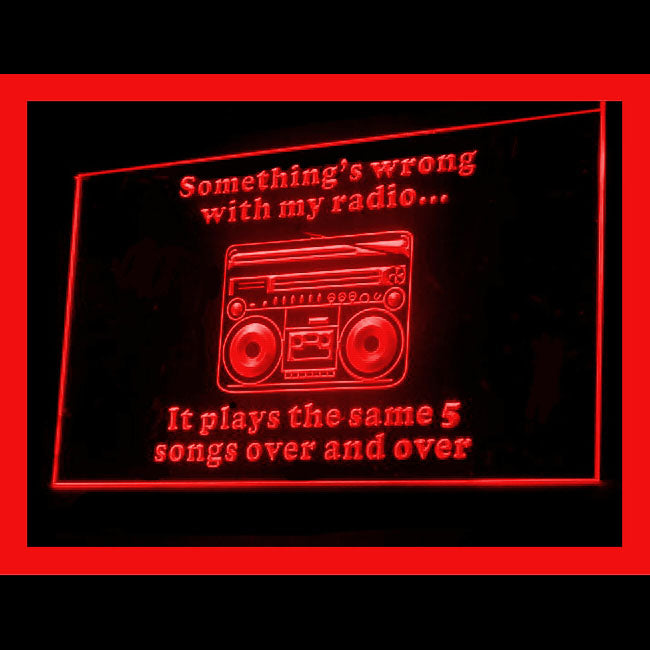 140063 Radio Play Same 5 Song Over Music Home Decor Open Display illuminated Night Light Neon Sign 16 Color By Remote
