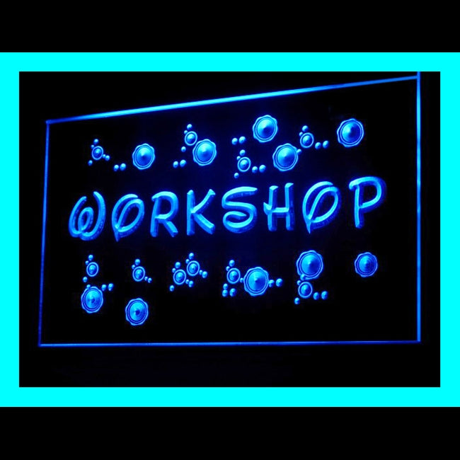 140072 Workshop Home Decor Studio Home Decor Open Display illuminated Night Light Neon Sign 16 Color By Remote