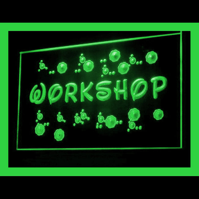 140072 Workshop Home Decor Studio Home Decor Open Display illuminated Night Light Neon Sign 16 Color By Remote
