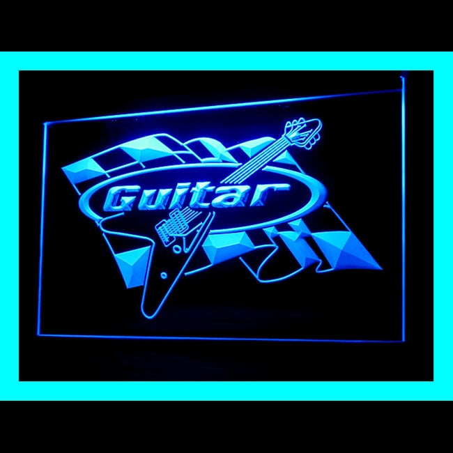 140079 Guitar Music Home Decor Shop Store Open Home Decor Open Display illuminated Night Light Neon Sign 16 Color By Remote