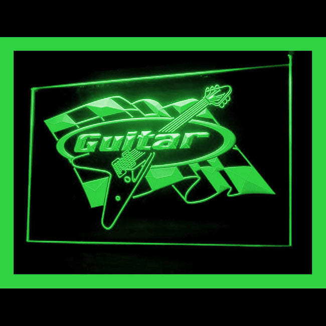 140079 Guitar Music Home Decor Shop Store Open Home Decor Open Display illuminated Night Light Neon Sign 16 Color By Remote