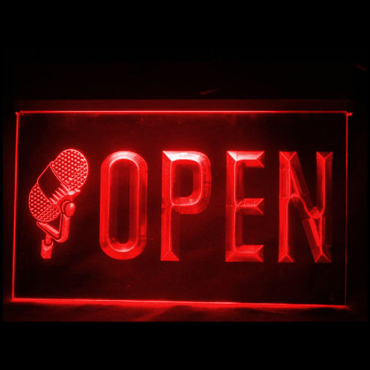 140082 Studio On The Air Recording Shop Open Home Decor Open Display illuminated Night Light Neon Sign 16 Color By Remote