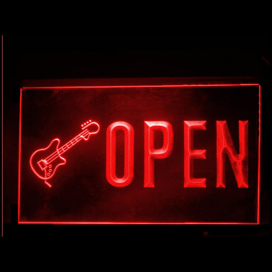 140083 Guitar Music Equipment Shop Store Open Home Decor Open Display illuminated Night Light Neon Sign 16 Color By Remote
