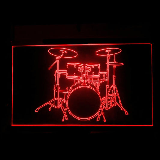 140087 Drum Music Band Room Shop Store Open Home Decor Open Display illuminated Night Light Neon Sign 16 Color By Remote