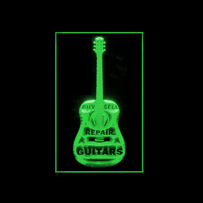 140135 Buy Sell Repair Guitar Shop Store Open Home Decor Open Display illuminated Night Light Neon Sign 16 Color By Remote
