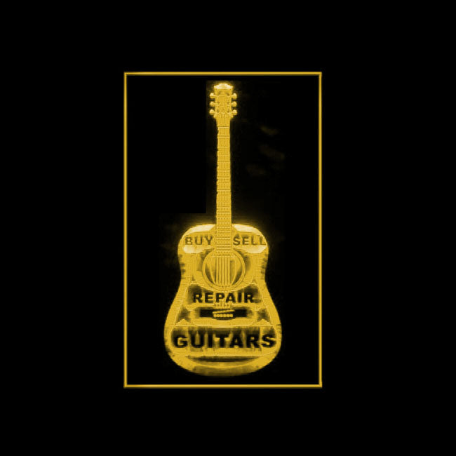 140135 Buy Sell Repair Guitar Shop Store Open Home Decor Open Display illuminated Night Light Neon Sign 16 Color By Remote