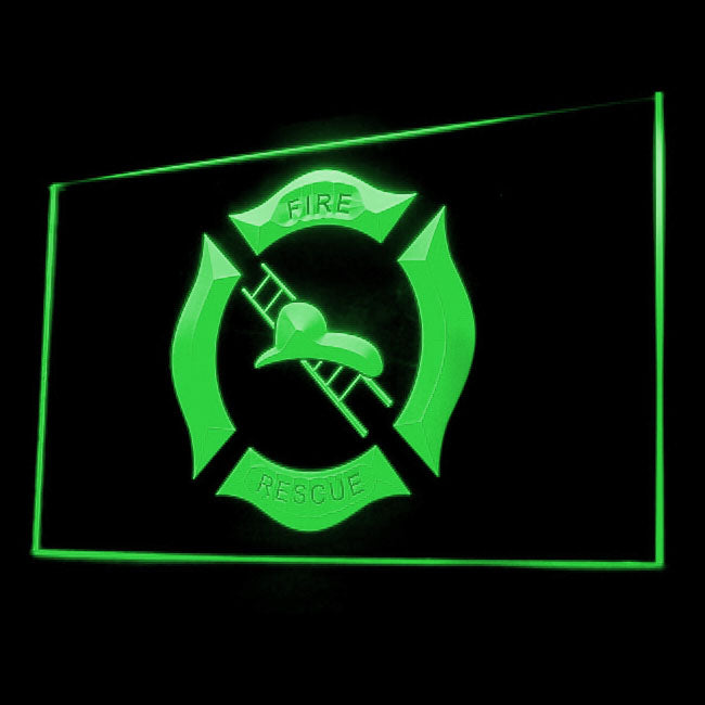 150021 Firefighter Helmet Ladder Club Home Decor Open Display illuminated Night Light Neon Sign 16 Color By Remote