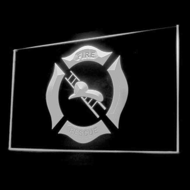 150021 Firefighter Helmet Ladder Club Home Decor Open Display illuminated Night Light Neon Sign 16 Color By Remote