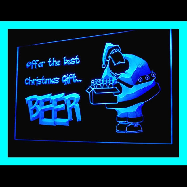 150038 Christmas Santa Beer Bar Store Open Home Decor Open Display illuminated Night Light Neon Sign 16 Color By Remote