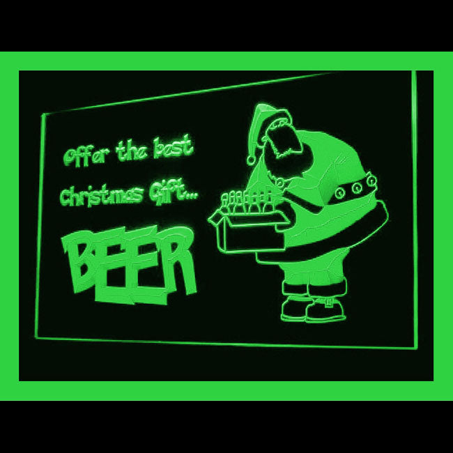 150038 Christmas Santa Beer Bar Store Open Home Decor Open Display illuminated Night Light Neon Sign 16 Color By Remote