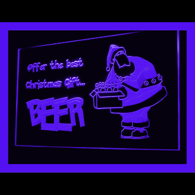 150038 Christmas Santa Beer Bar Store Open Home Decor Open Display illuminated Night Light Neon Sign 16 Color By Remote