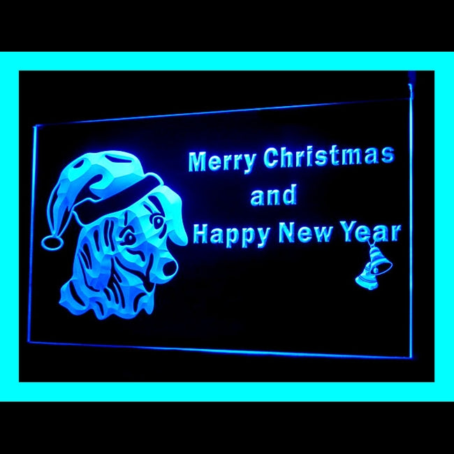 150051 Dachshund Dog Christmas Pets Shop Home Decor Open Display illuminated Night Light Neon Sign 16 Color By Remote