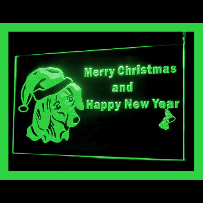150051 Dachshund Dog Christmas Pets Shop Home Decor Open Display illuminated Night Light Neon Sign 16 Color By Remote